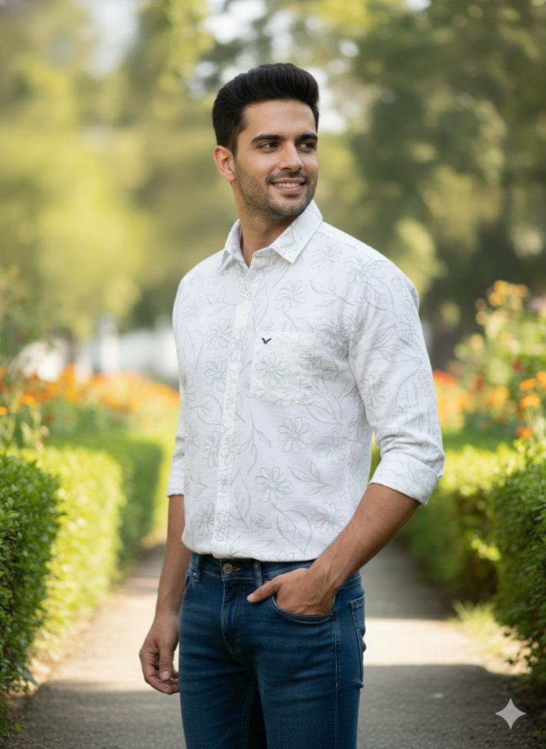 Cotton Printed Shirt for Men