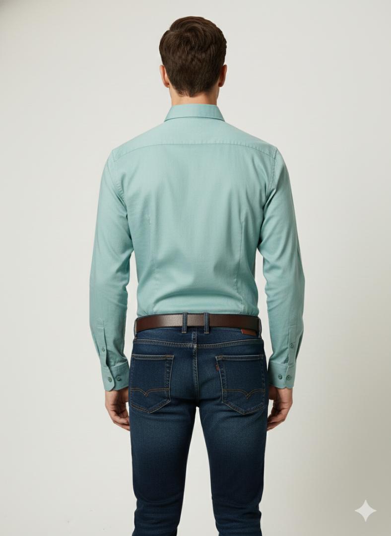 Creami blue solid plain shirt